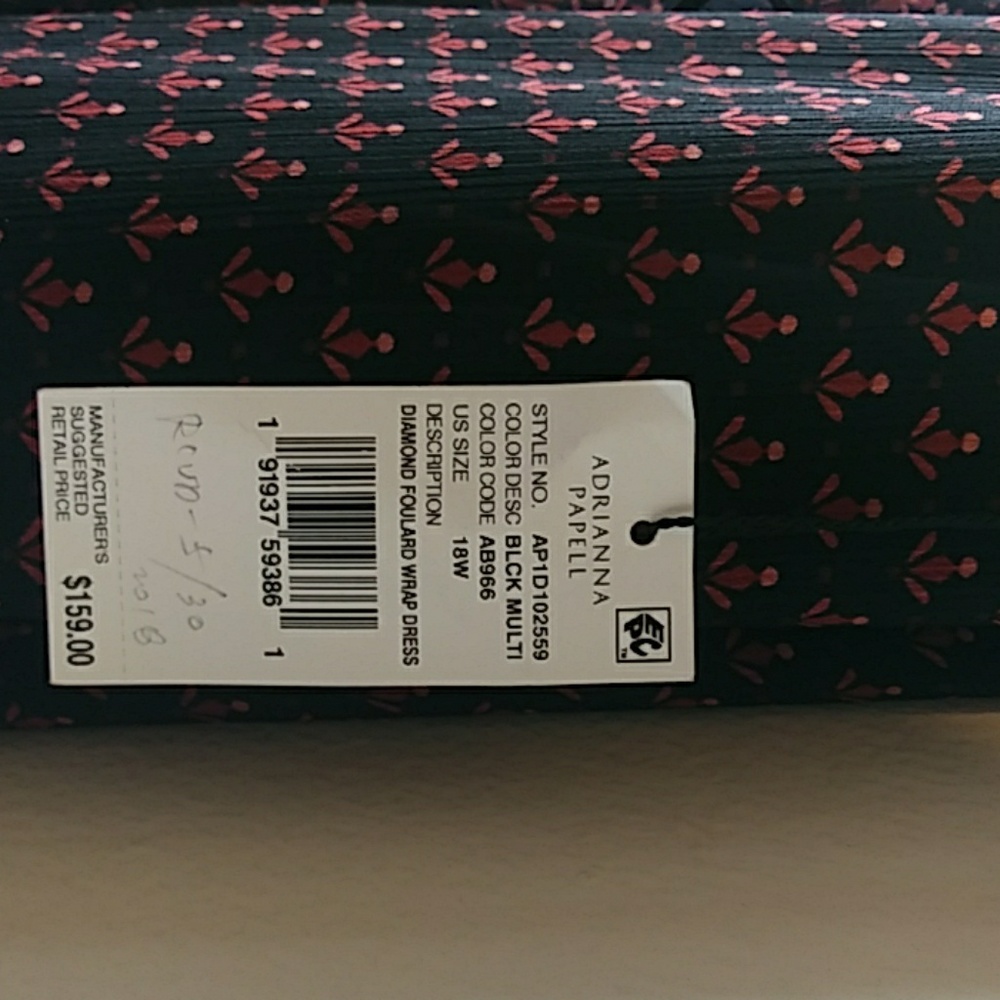 🆕 ADRIANNA PAPELL Evening Wrap Dress - NWT - Picture 8 of 8